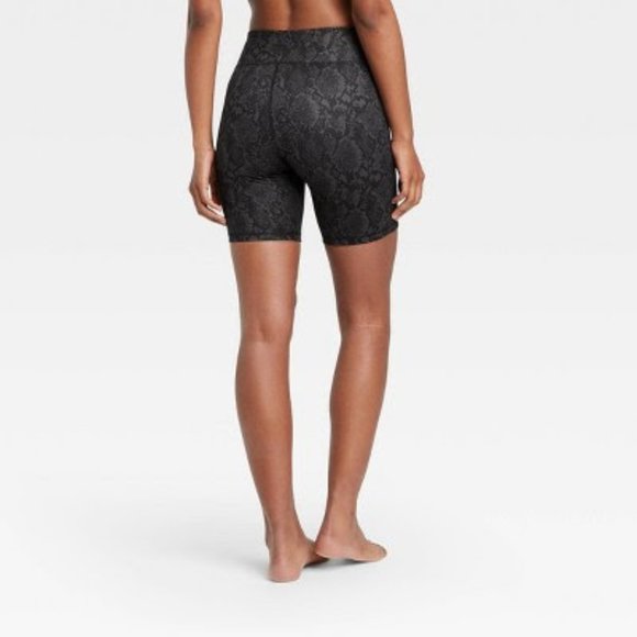 Black and charcoal Biker running spandex Shorts - Picture 7 of 7